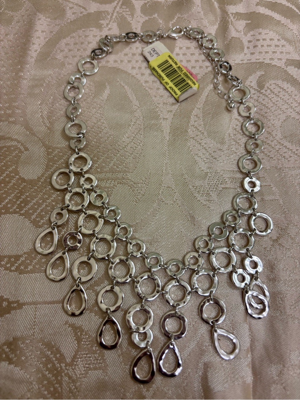NWT Dillard's Silvertone Necklace
